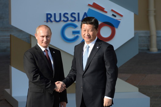 Russian President Vladimir Putin and China's Xi Jinping